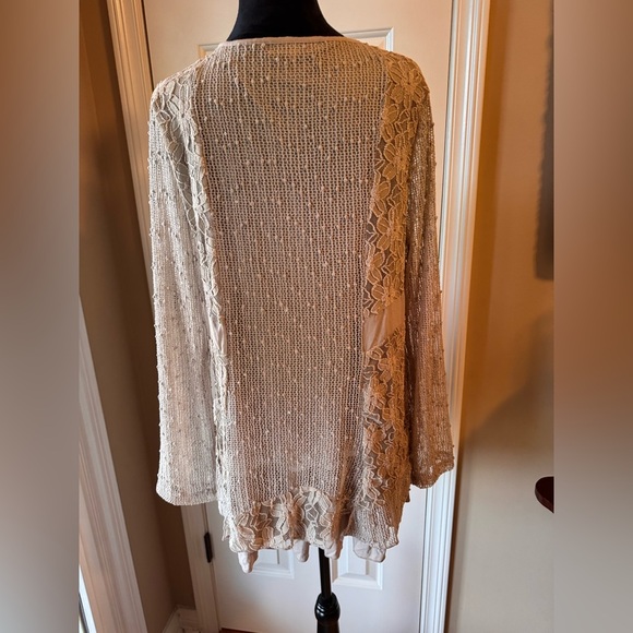Indigo Soul Elegant Lace Long Sleeve Tunic - Picture 8 of 10